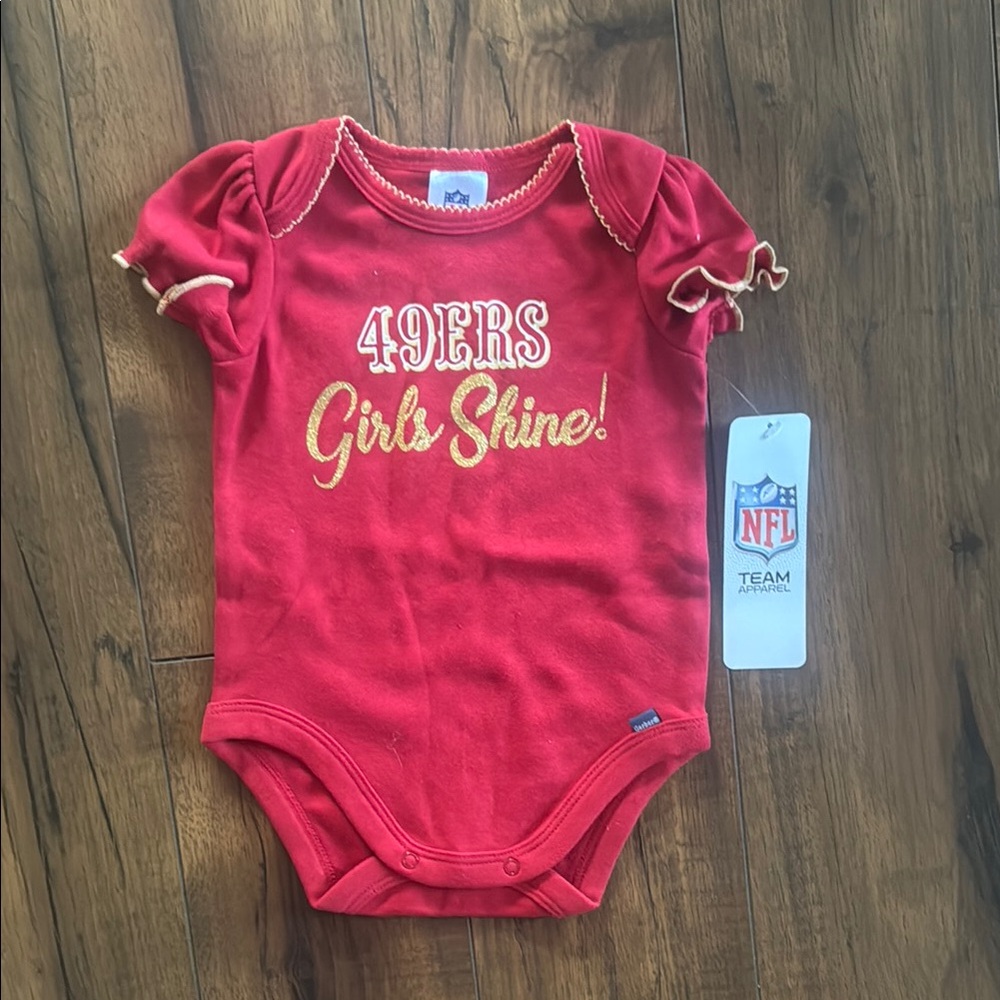 NFL 49ers Red and Gold Baby Bodysuit